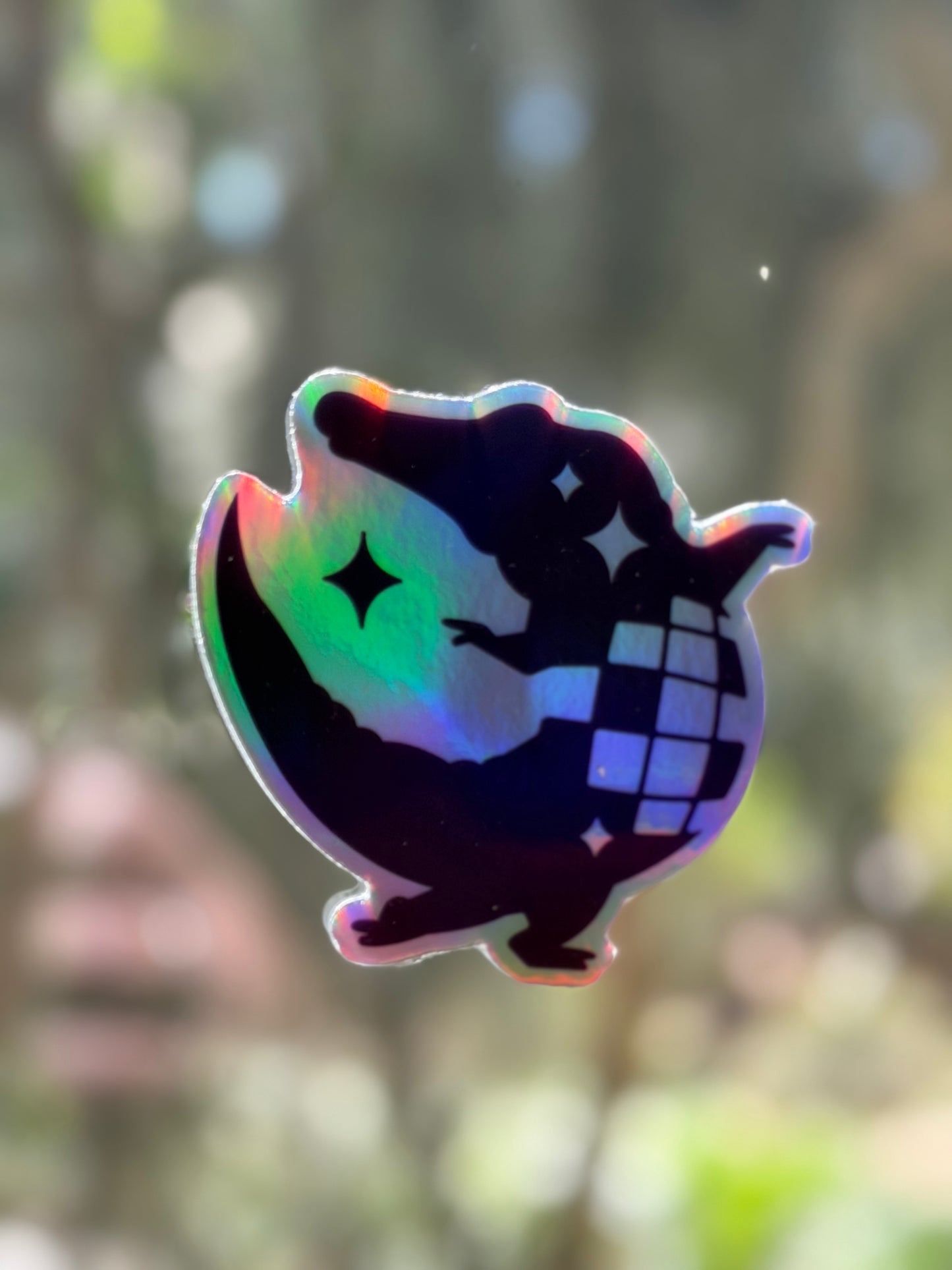 The Gilded Gator Icon - Holographic 3”x3” Sticker