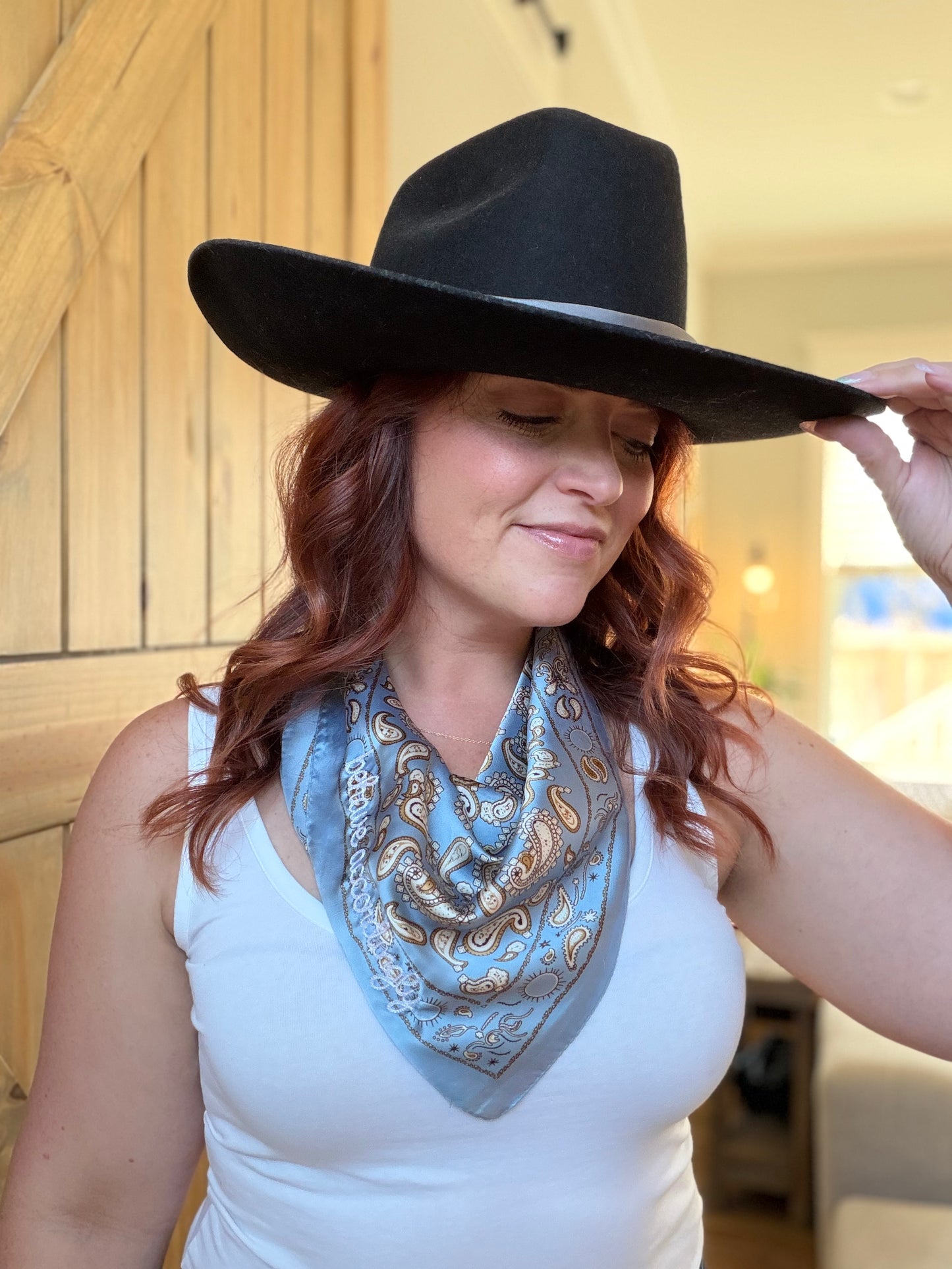 Classic Paisley Silk-Feel Scarf Bandana