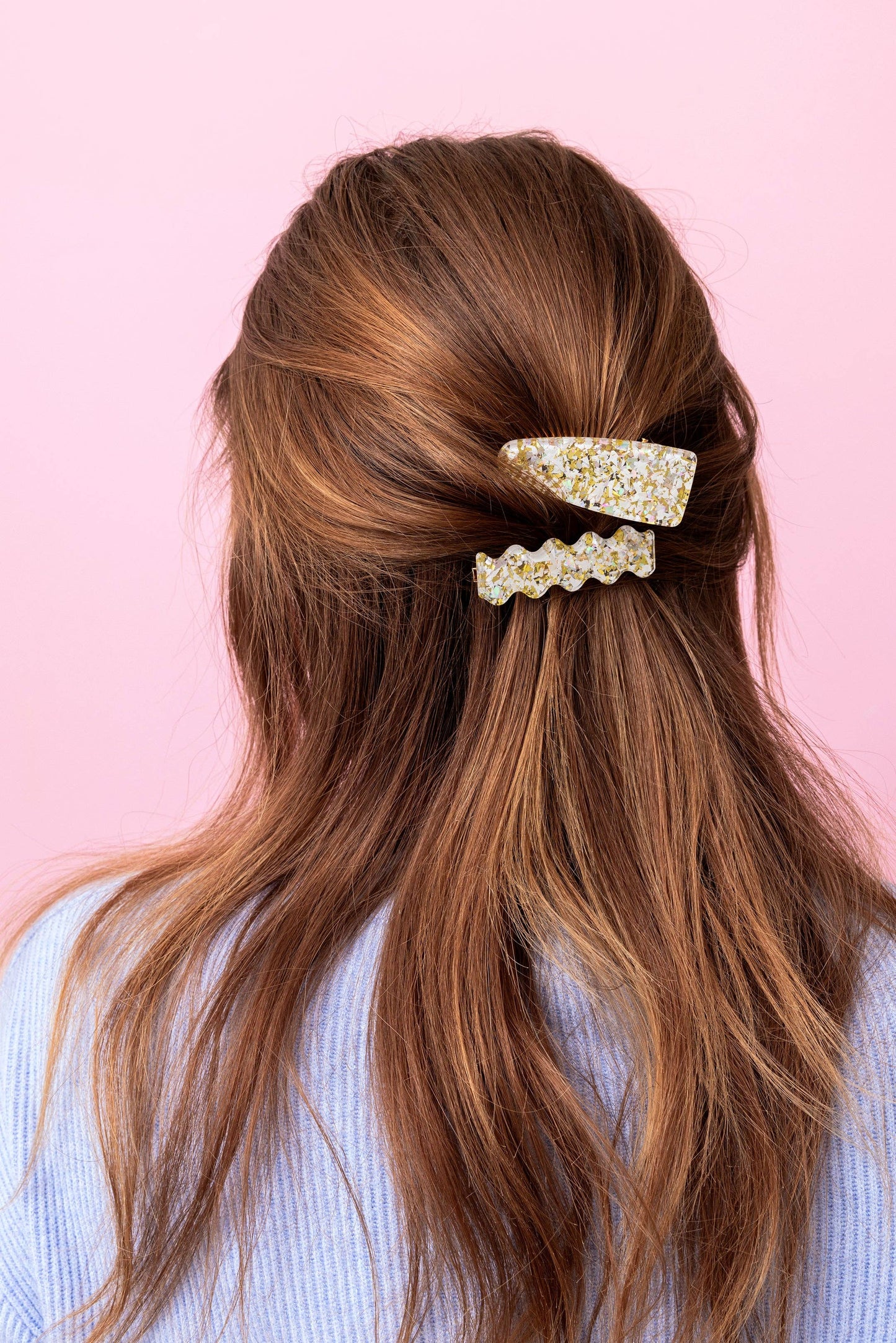 Pearl Confetti Hair Clips - Set of 2