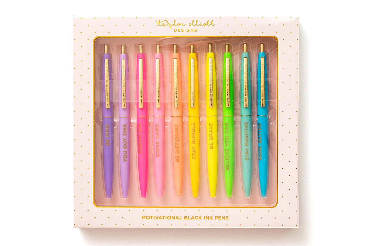 Pen Set - Motivational - Asst Colors - 10 Piece Set