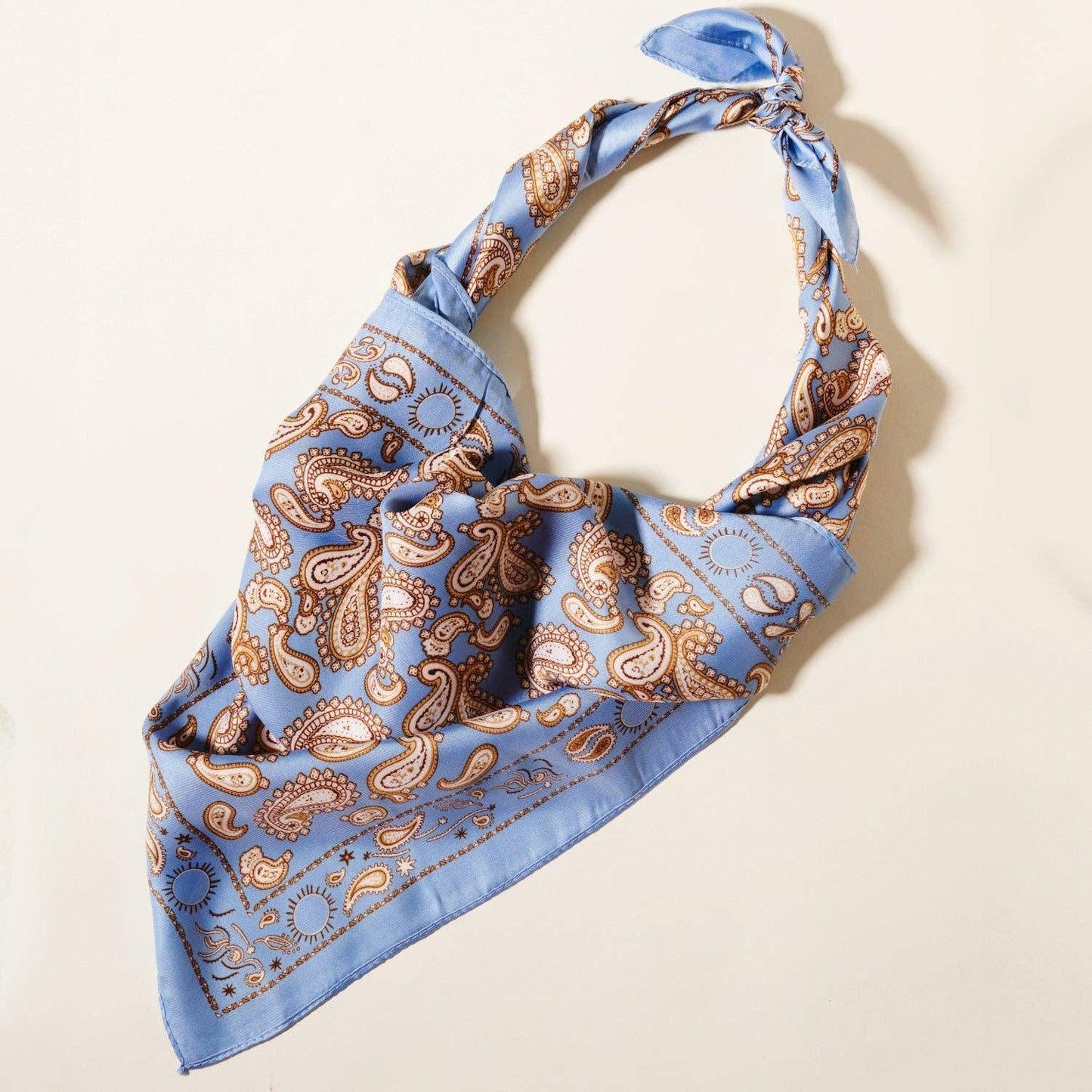 Classic Paisley Silk-Feel Scarf Bandana