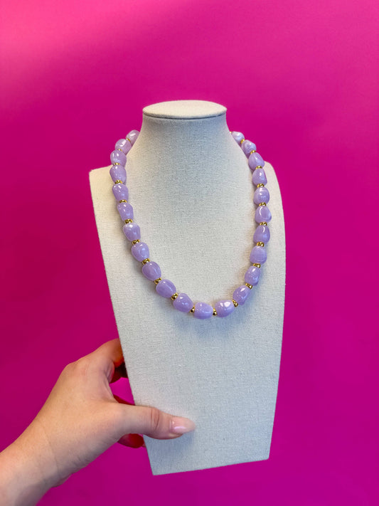 HOPE Lavender Bauble Bead Necklace