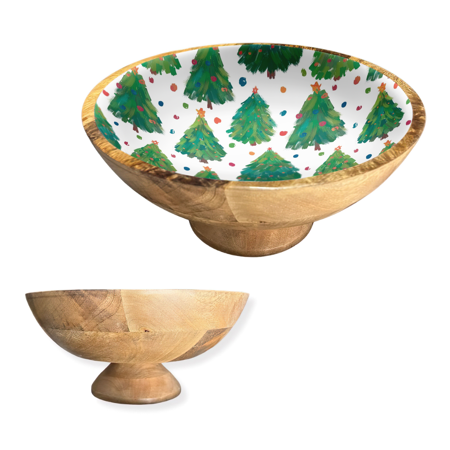 Christmas Tree Footed Mango Bowl