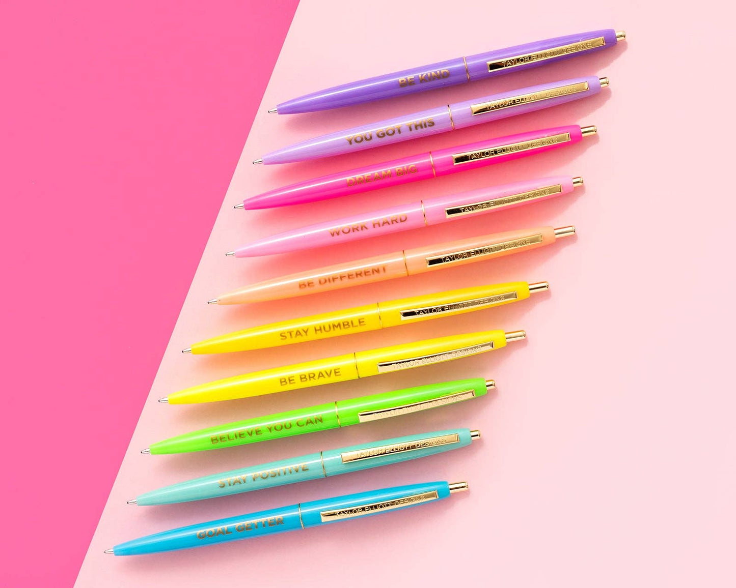 Pen Set - Motivational - Asst Colors - 10 Piece Set