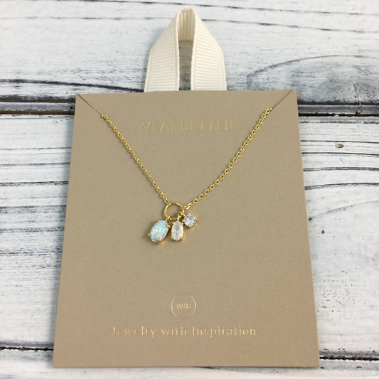 3-Charm Dainty Necklace