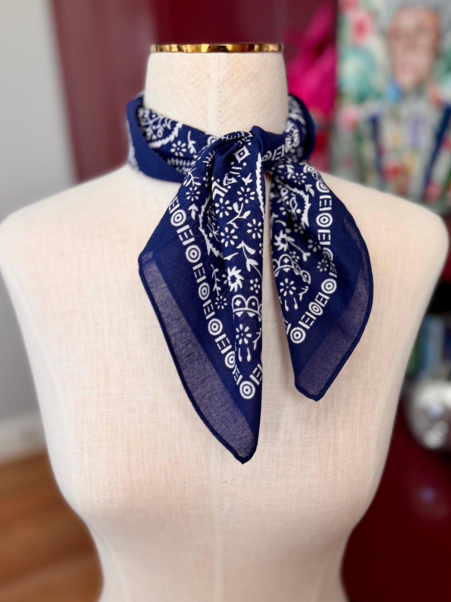 Classic Paisley & Floral 100% Cotton Bandana