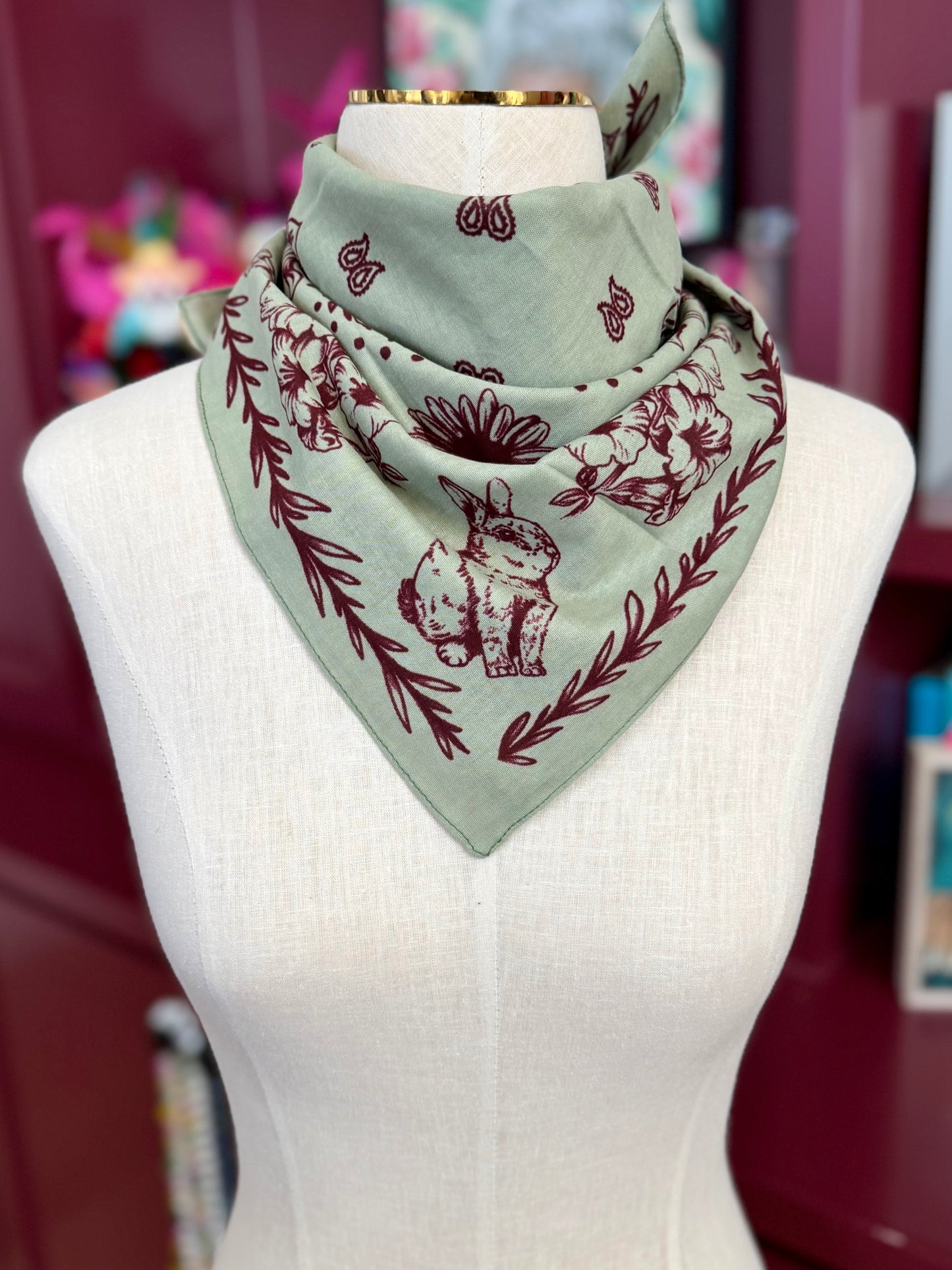 Classic Paisley & Floral 100% Cotton Bandana