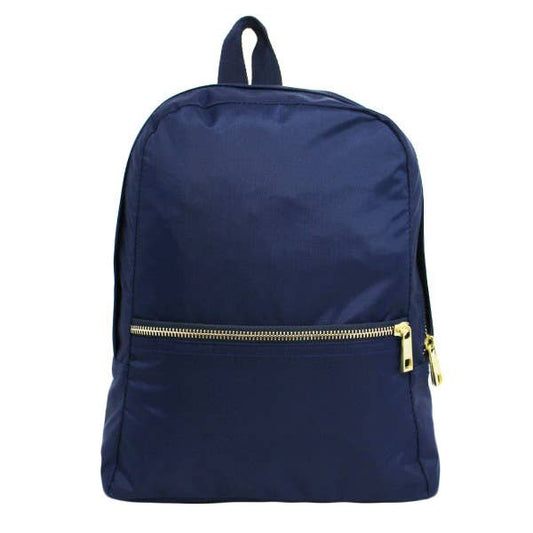 Navy Nylon Small Backpack