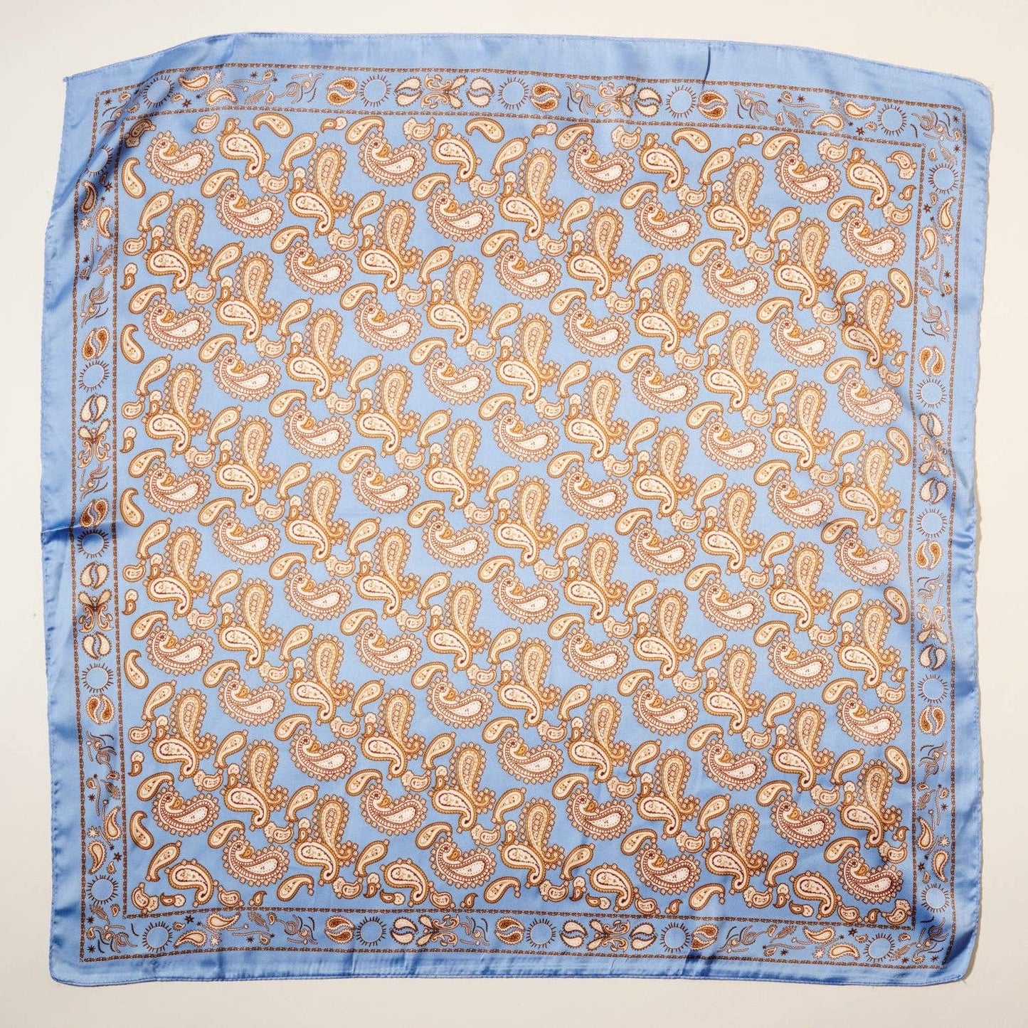Classic Paisley Silk-Feel Scarf Bandana