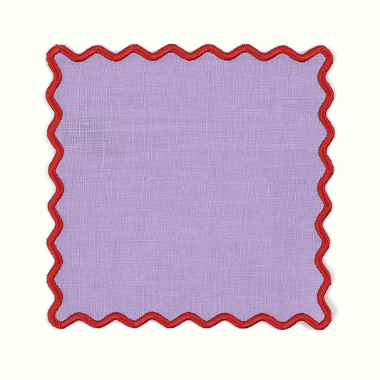 Lilac Linen Square Cocktail Napkins