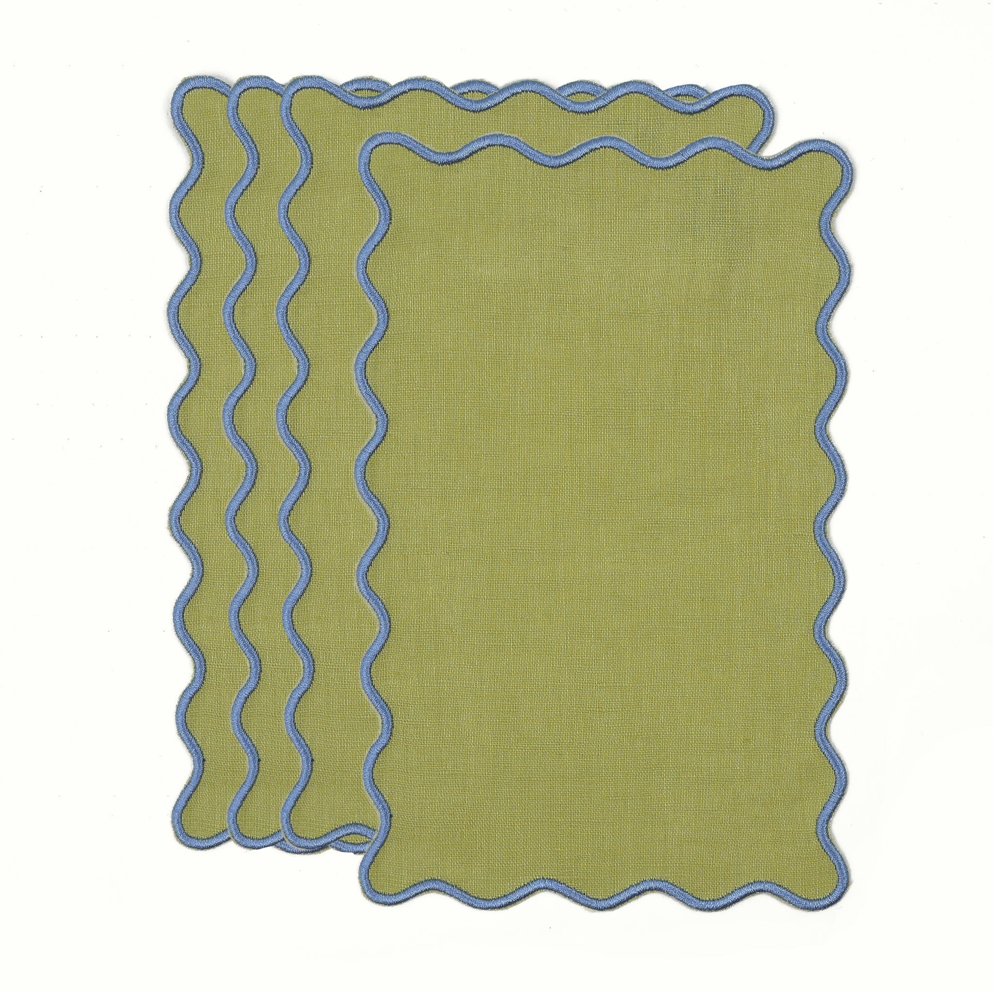Chartreuse Linen Rectangle Cocktail Napkins – The Gilded Gator Boutique