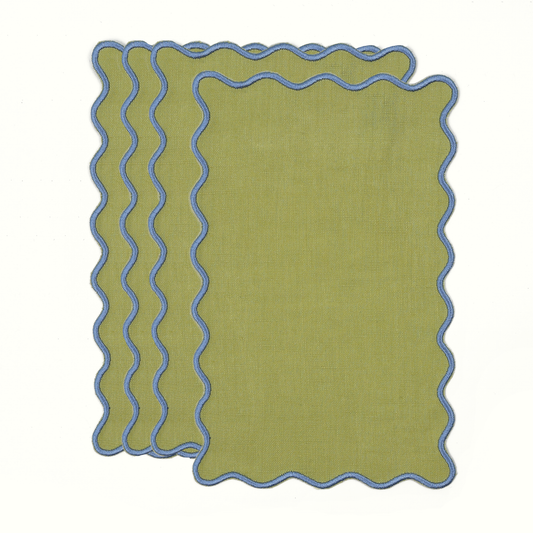 Chartreuse Linen Rectangle Cocktail Napkins