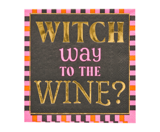 Witch Way to the Wine? Halloween Cocktail Napkins