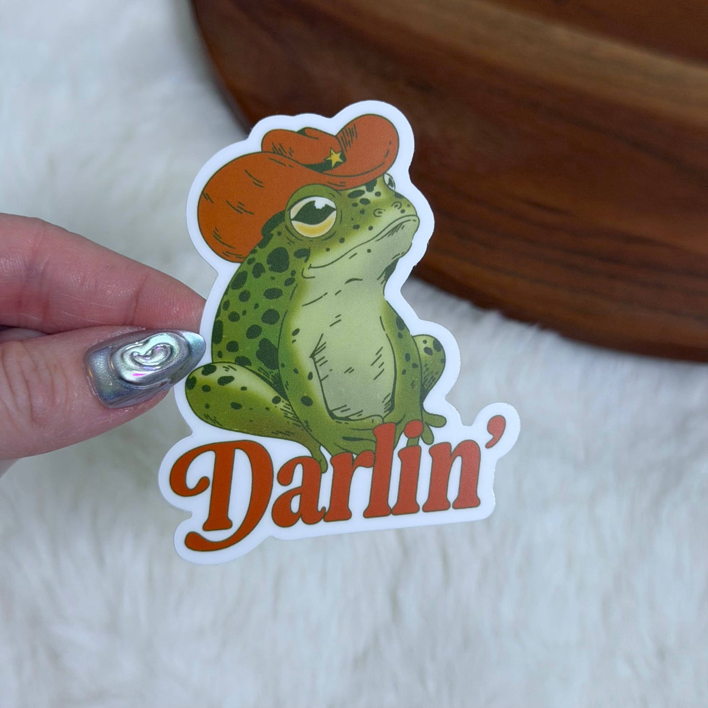 Darlin' Cowboy Frog Sticker