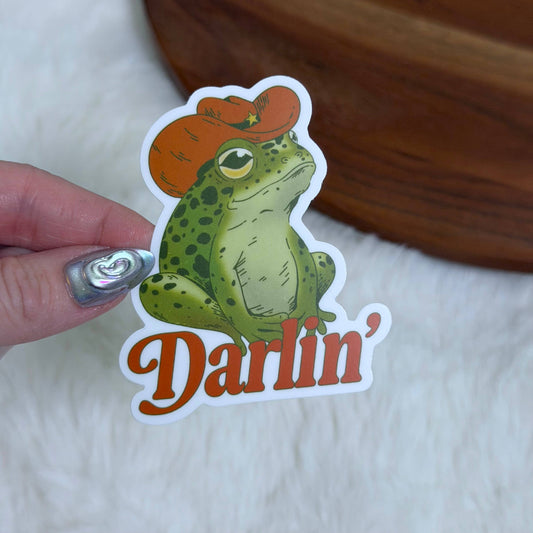 Darlin' Cowboy Frog Sticker