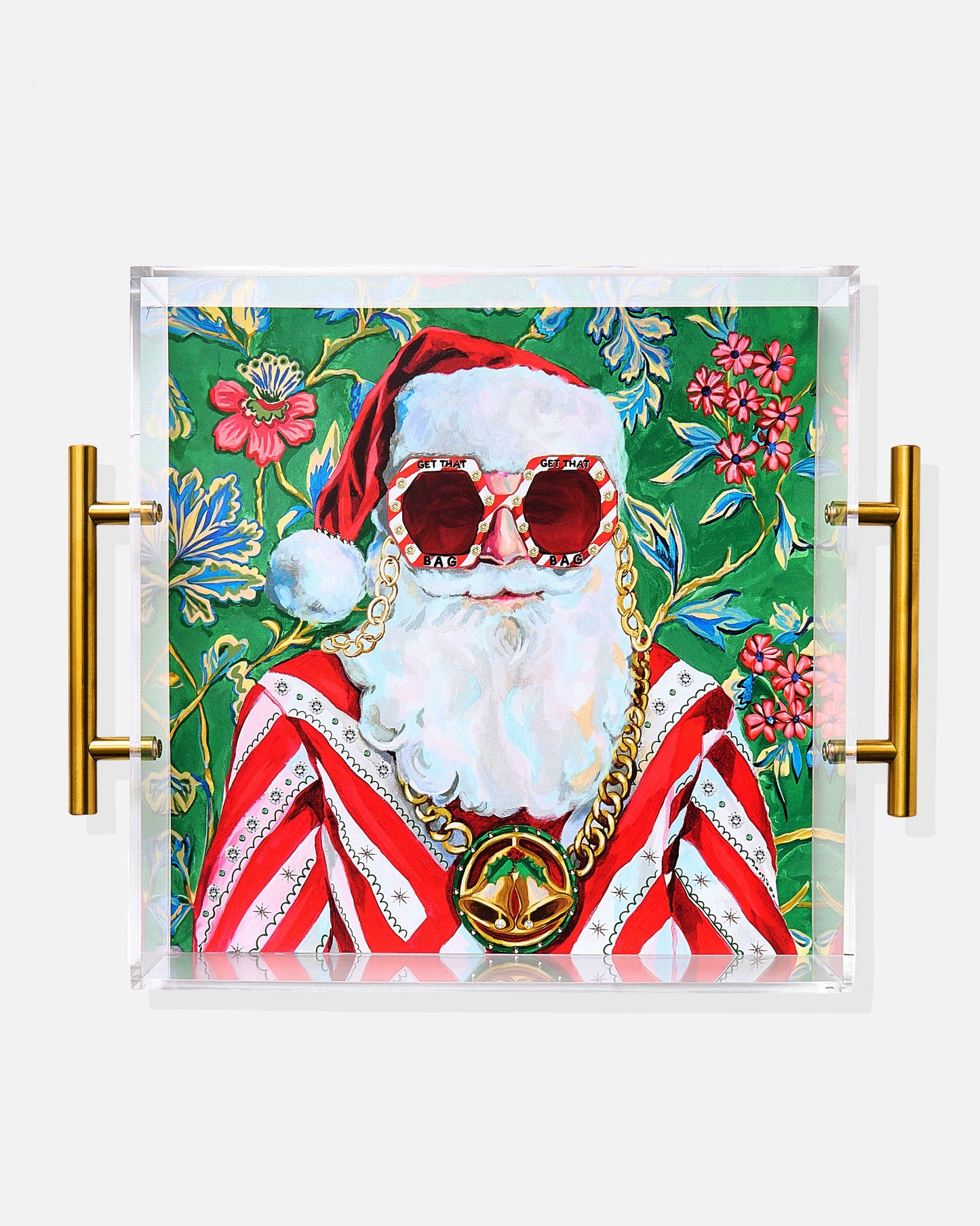Swanky Santa Large Acrylic Tray