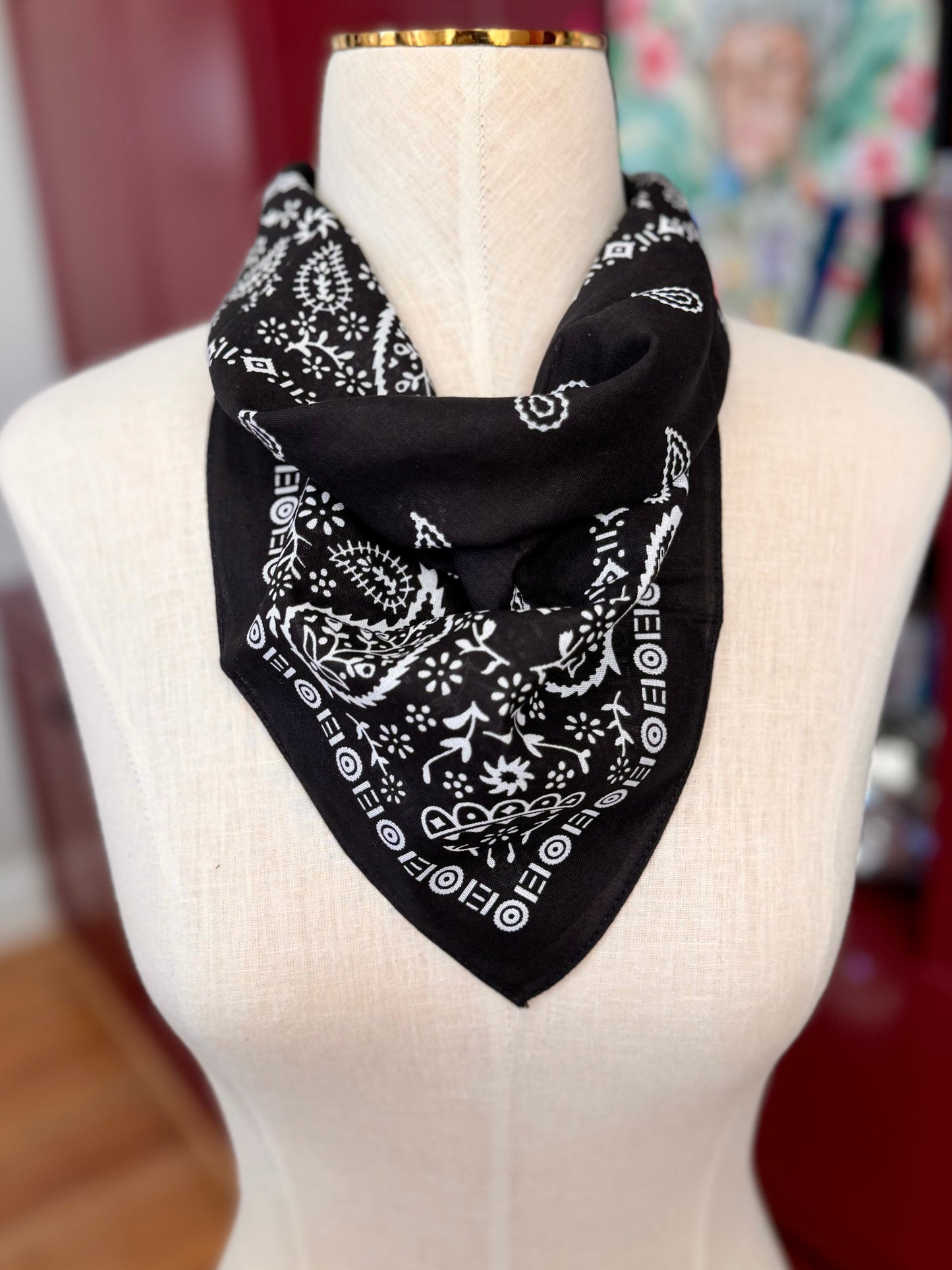 Classic Paisley & Floral 100% Cotton Bandana