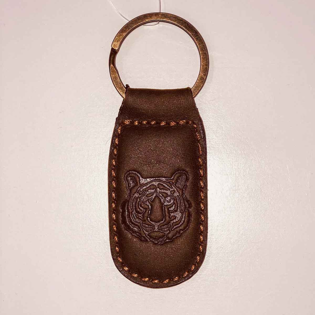Tiger Leather Embossed Keychain – The Gilded Gator Boutique