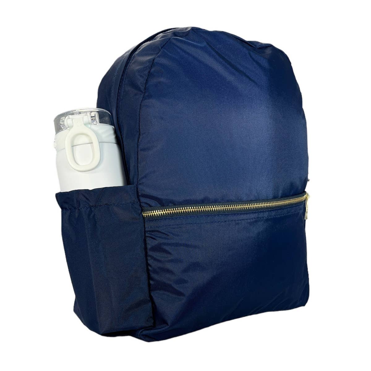 Navy Nylon Medium Backpack