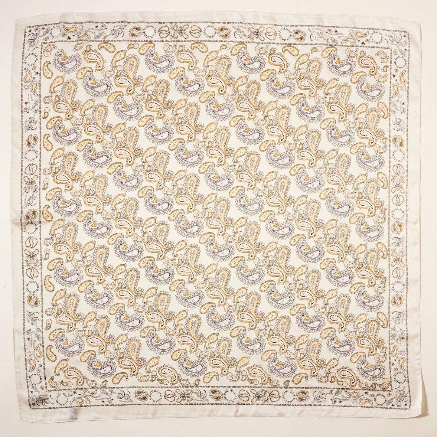 Classic Paisley Silk-Feel Scarf Bandana