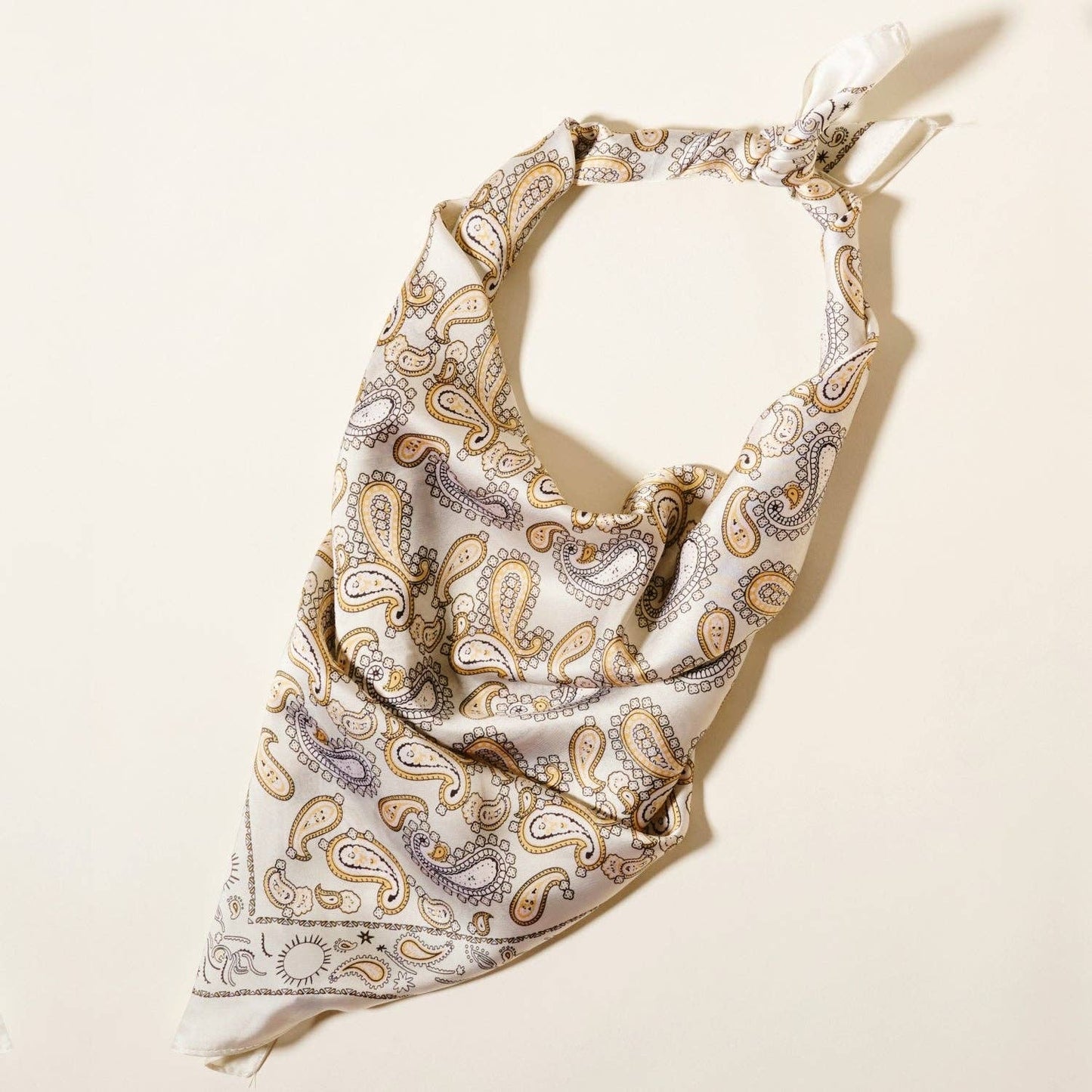 Classic Paisley Silk-Feel Scarf Bandana