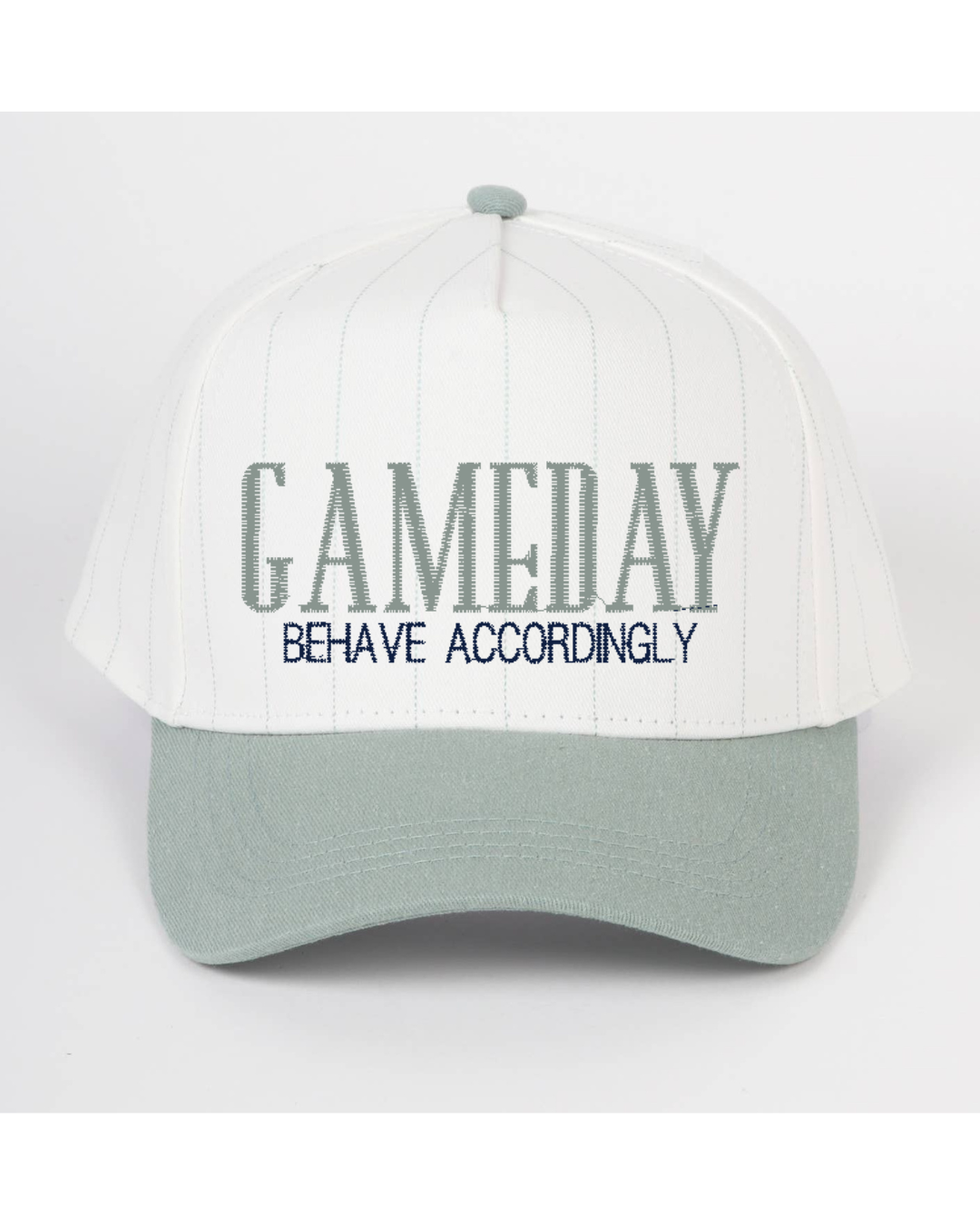 Custom Embroidered Pinstripe Baseball Cap