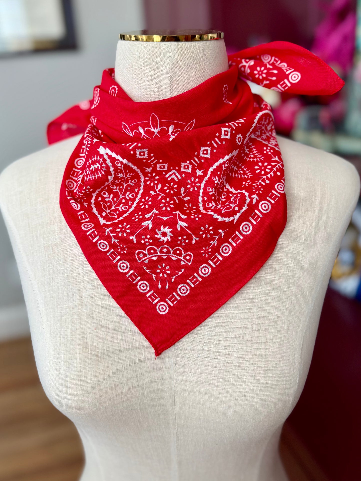 Classic Paisley & Floral 100% Cotton Bandana