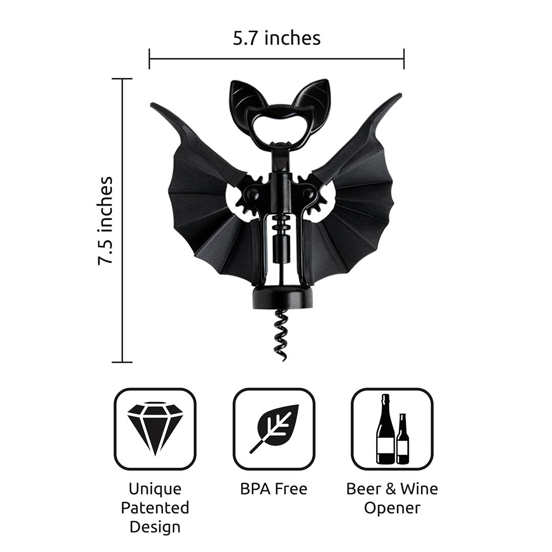 Vino Spooky Bat Wine and Beer Opener
