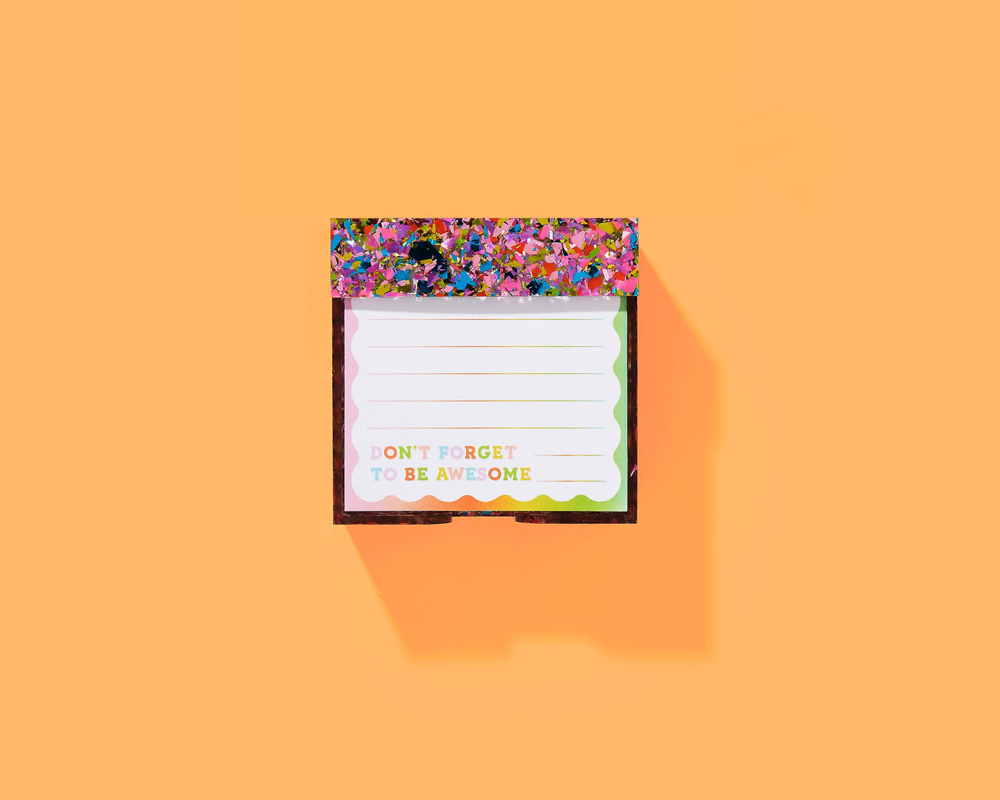 Note Holder w/ Note Paper - Happy Confetti