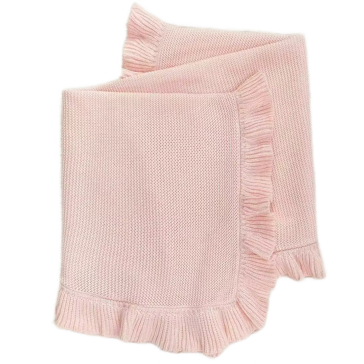 Pink Nap Time Ruffle Blanket