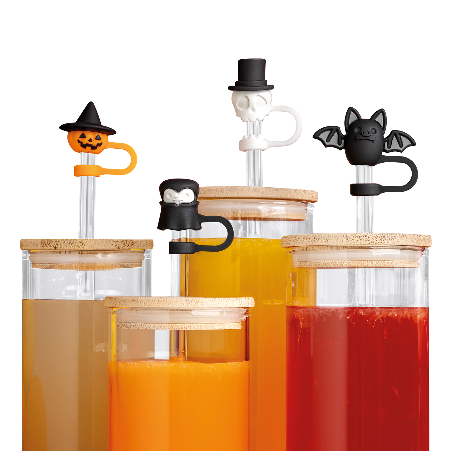 Boo Team Halloween Straw Topper Set